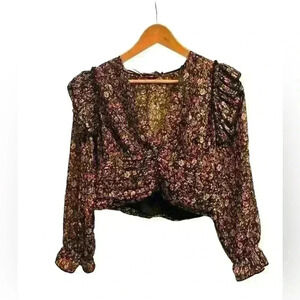 Zara Women’s Floral Blouse Size Small New With Tags